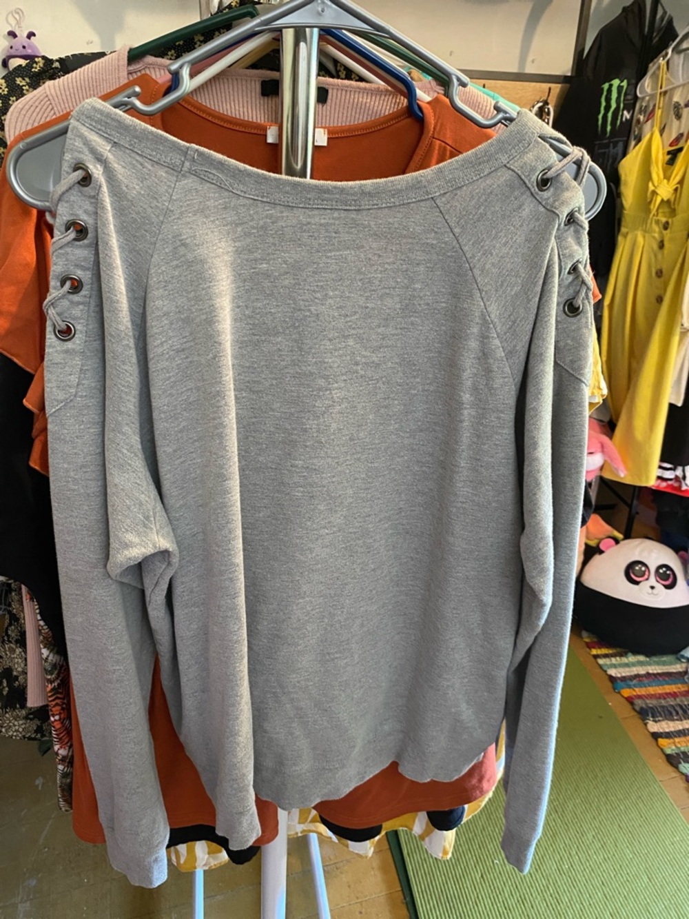 Disney Grey Minnie Mouse Pullover with Red Accents - Picture 3 of 3